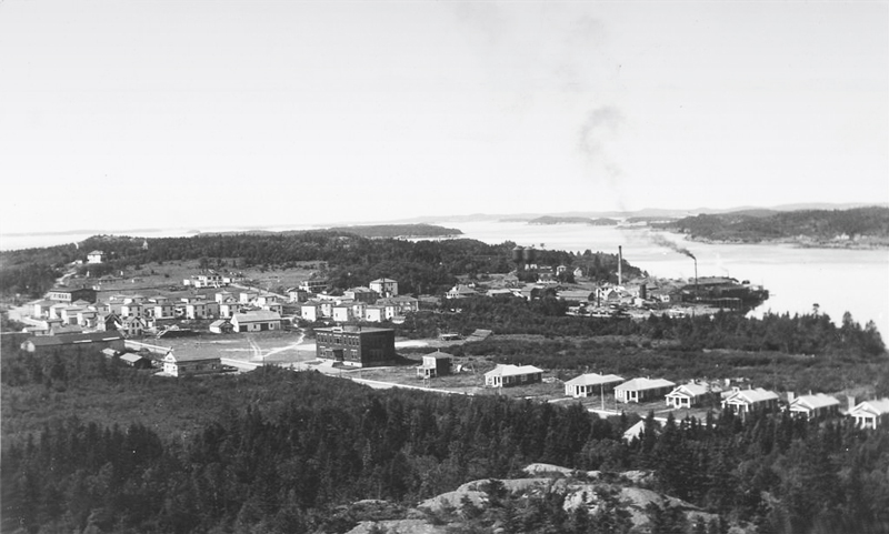 Blacks Harbour, N.B., in 1930, after the McLean family took over ownership of Connors Brothers, producers of Brunswick Canned Sardines.